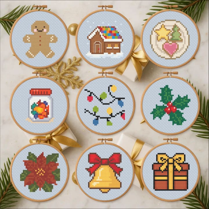 Baking and Decorating Collection – 9s – Christmas Bundle cross-stitch pattern preview