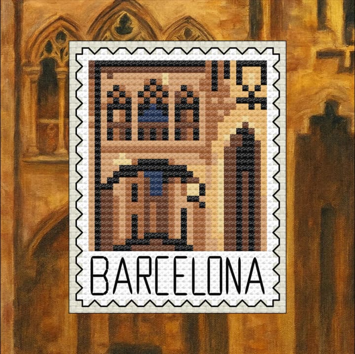 Barcelona: Gothic Corner, Pattern Keeper Compatible) cross-stitch pattern preview