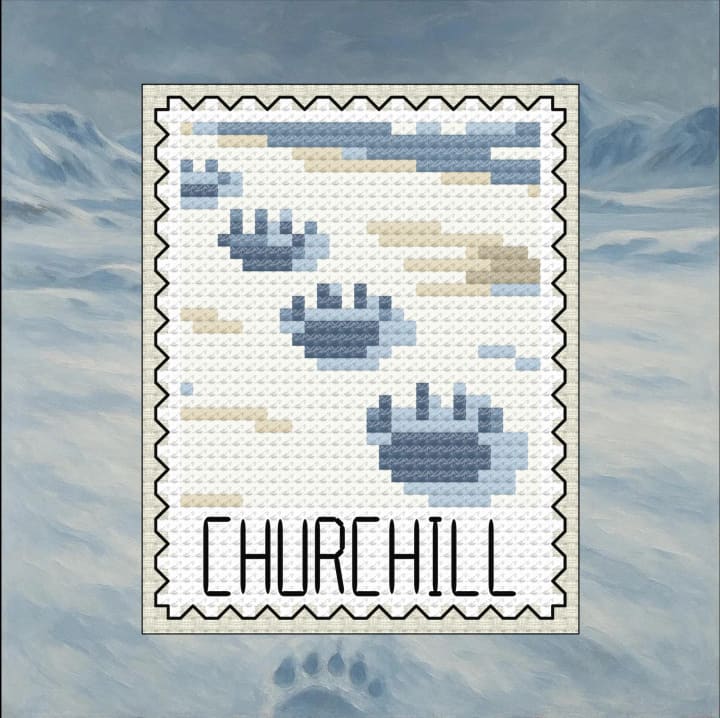 Canada Stamps – Manitoba (Churchill) cross-stitch pattern preview