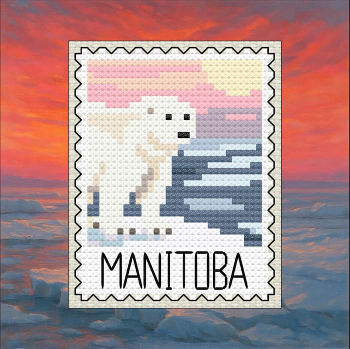 Canada Stamps – Manitoba cross-stitch pattern preview