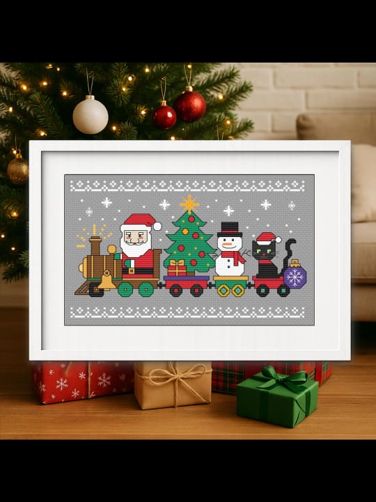 Christmas Express – Christmas cross-stitch pattern preview