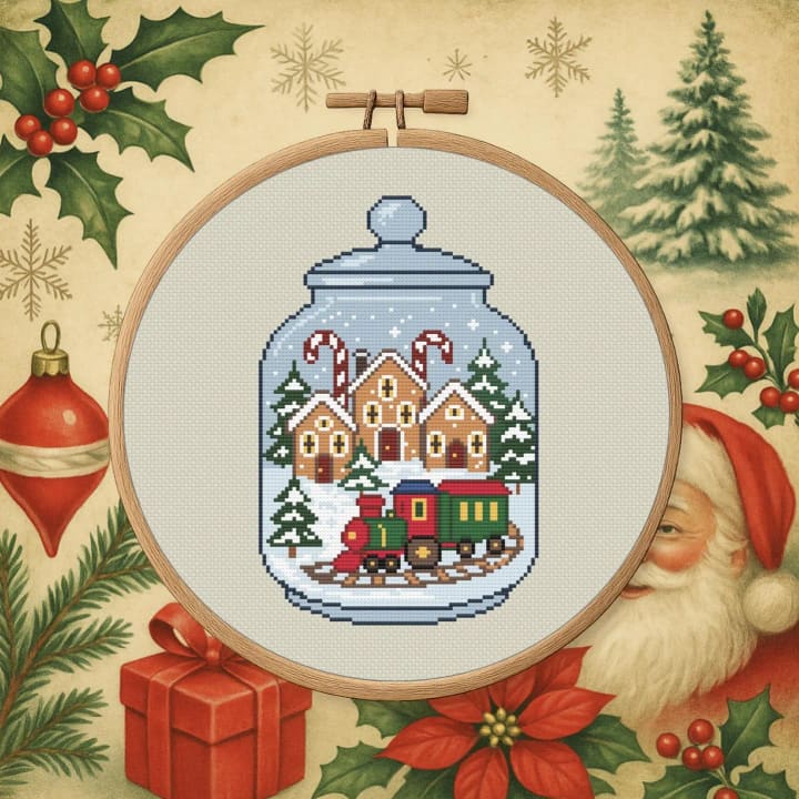 Cookie Jar Christmas – Christmas cross-stitch pattern preview