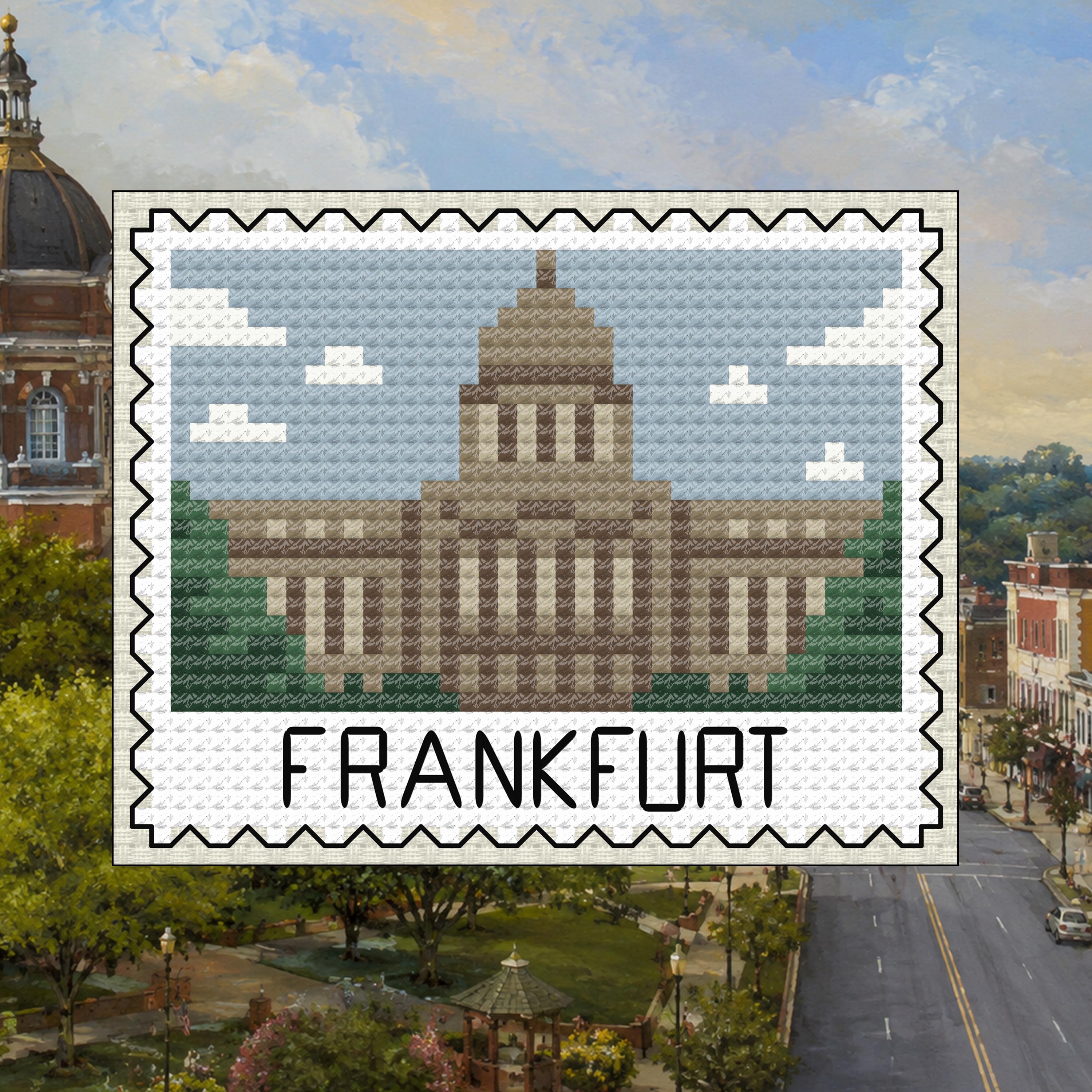 Frankfort Kentucky Stamp cross-stitch pattern preview