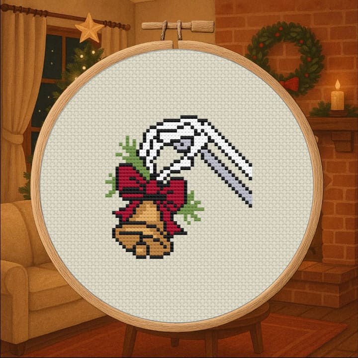 Macabre Christmas Bells – Gothmas Dark Holiday cross-stitch pattern preview