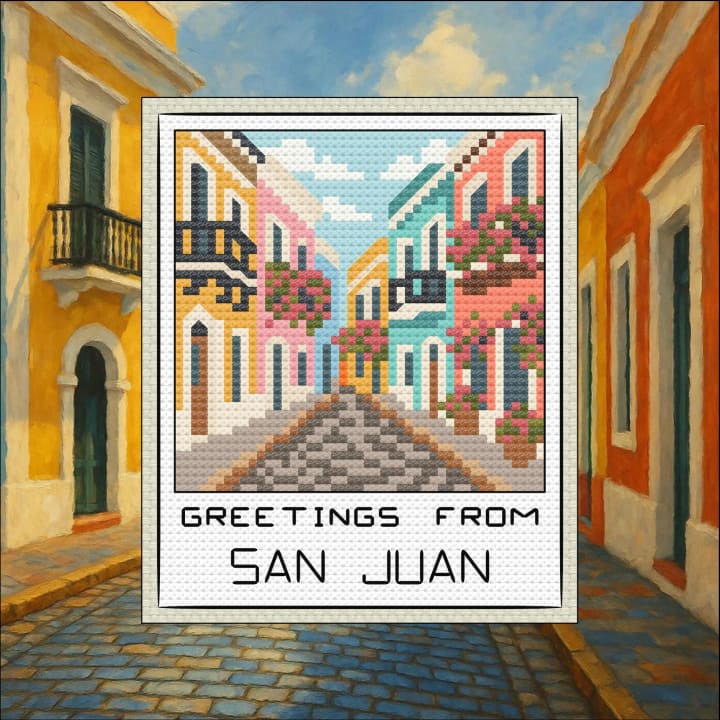 Travel Snapshot Collection – San Juan cross-stitch pattern preview