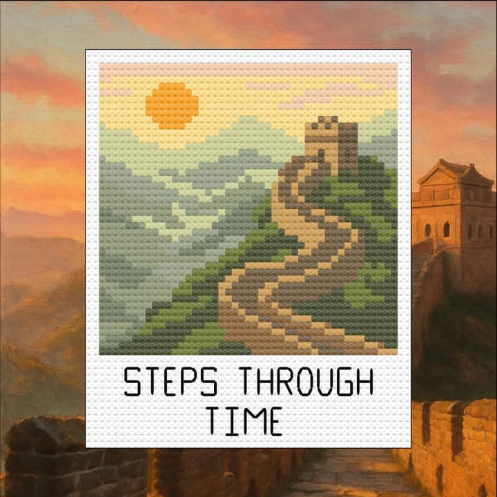 Wall of China – Travel Embroidery cross-stitch pattern preview